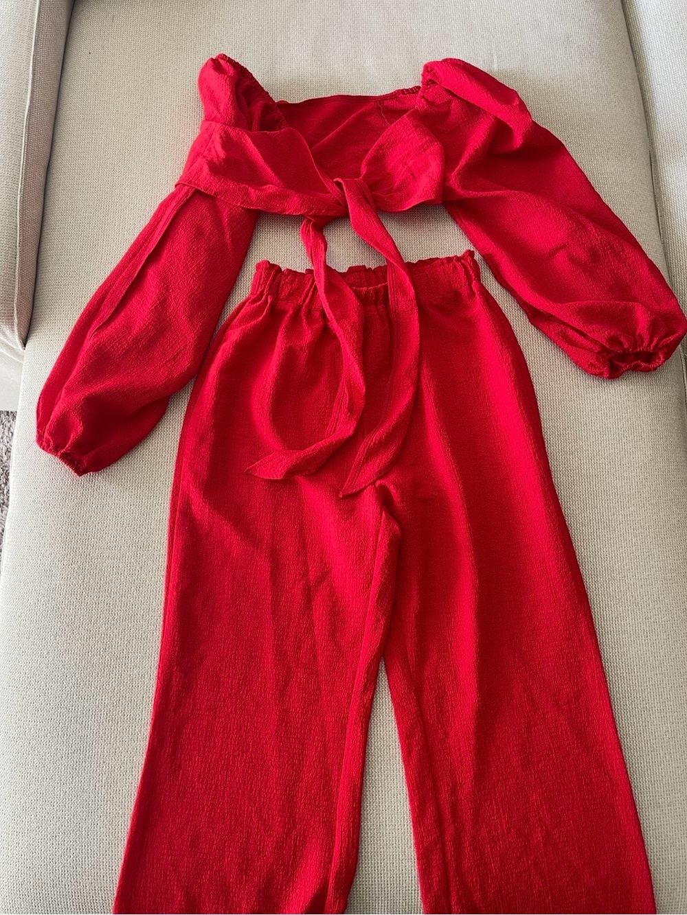Red Two-Piece Set - Picture 2 of 3